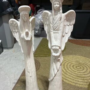 Elegant White Angel Figurines